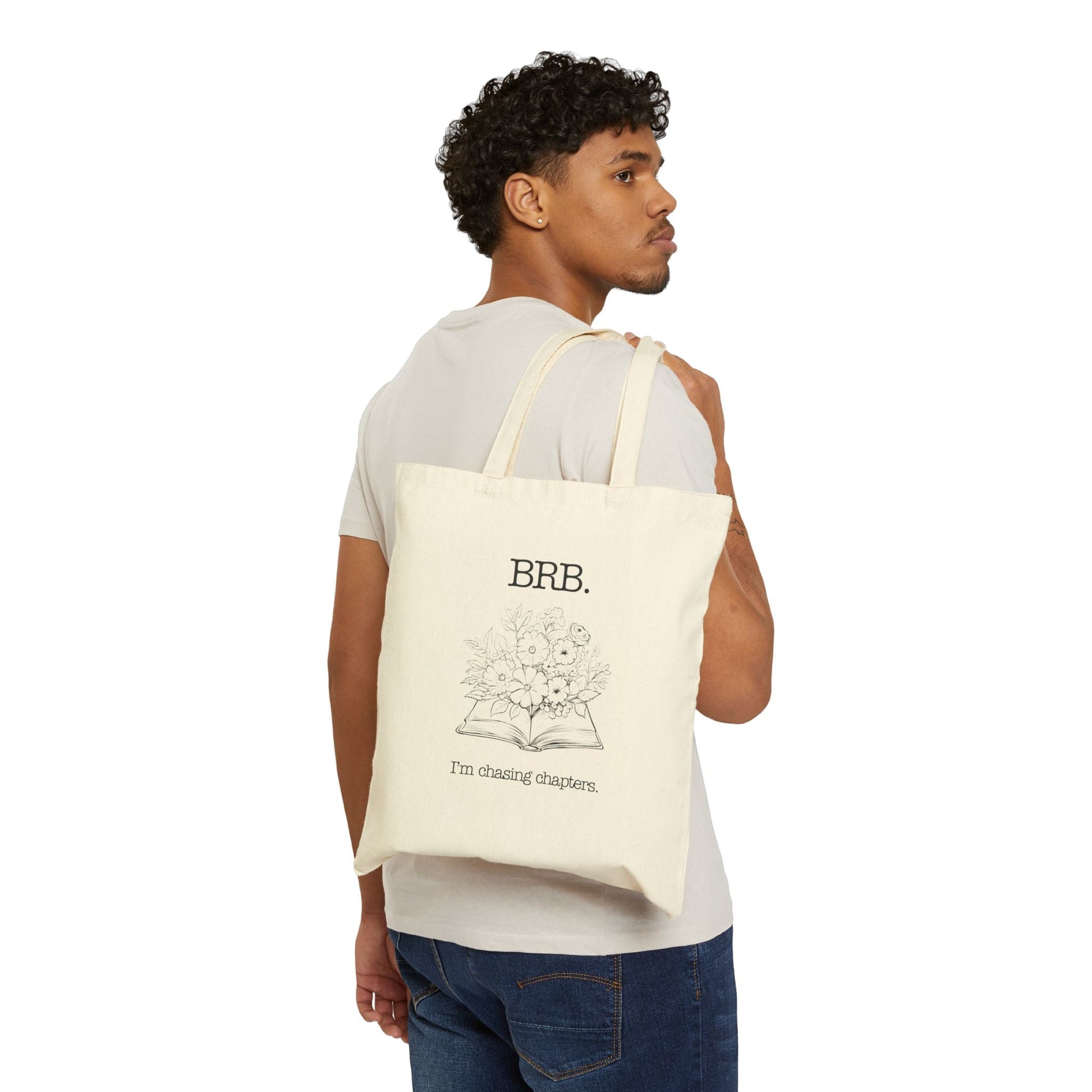 Chasing Chapters Light Canvas Tote Bag Printify