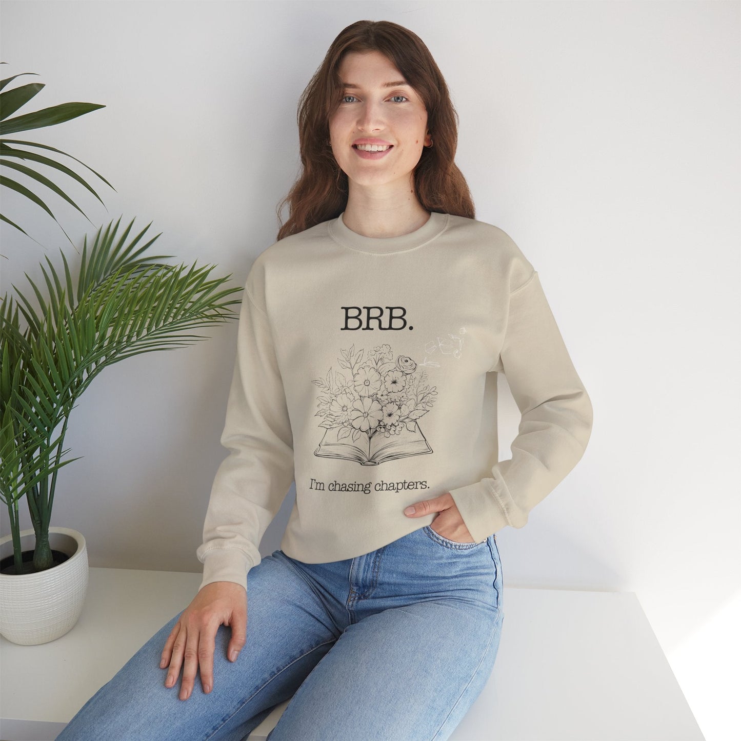 Chasing Chapters Unisex Crewneck Sweatshirt (Light Color) Printify
