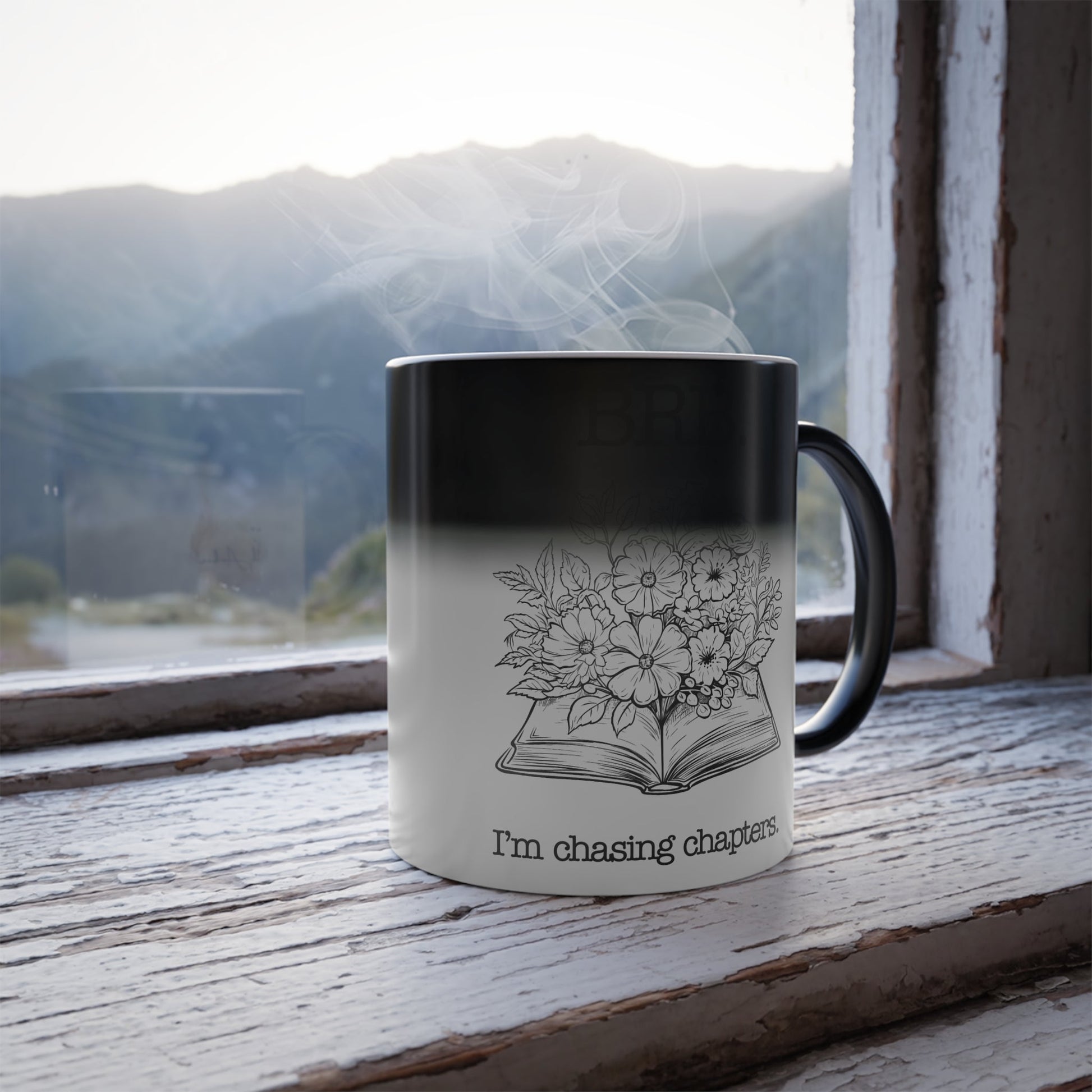 Chasing Chapters Color Morphing Mug - 11oz Book Lovers Coffee/Tea Cup Printify