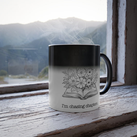 Chasing Chapters Color Morphing Mug - 11oz Book Lovers Coffee/Tea Cup Printify
