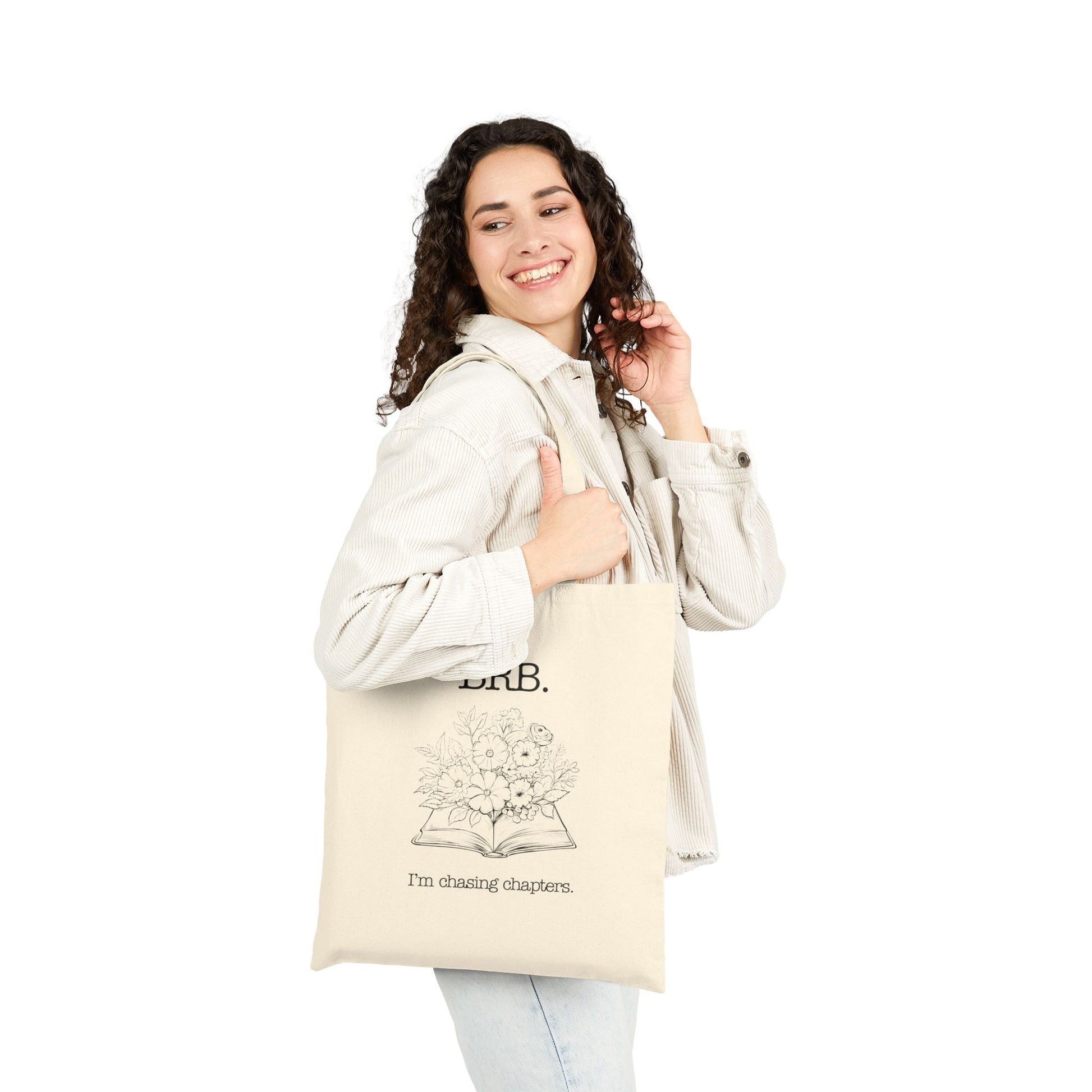 Chasing Chapters Light Canvas Tote Bag Printify