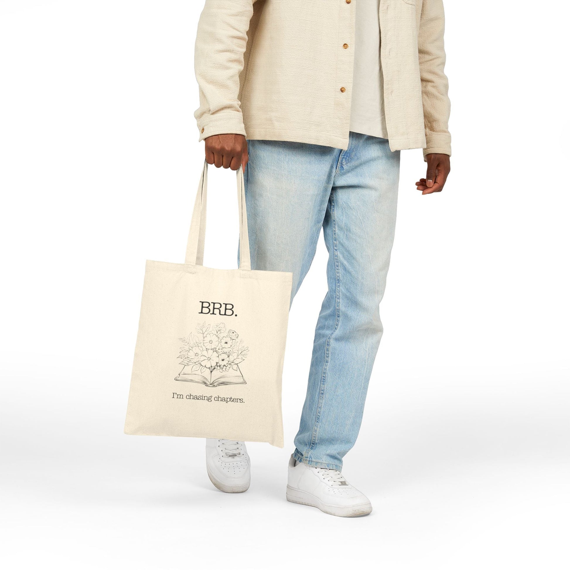 Chasing Chapters Light Canvas Tote Bag Printify