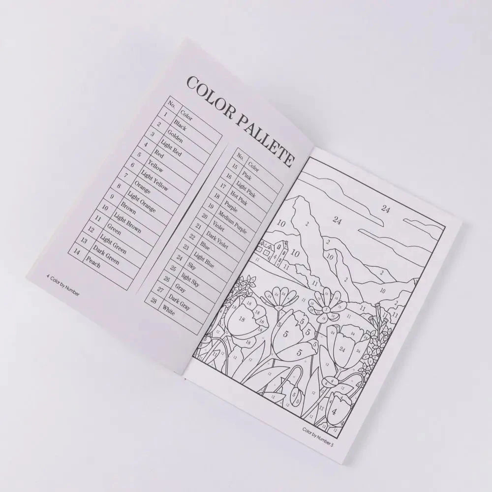 Color By Number Coloring Book for Adults, Teens, Men & Women – 190-Pages for Stress Relief & Mindfulness T.L. Amber