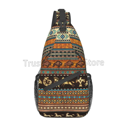 Vintage Bohemian Style Crossbody Sling Bag Chest Bag or Backpack T.L. Amber